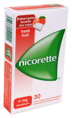 Nicorette - NICORETTE FRESHFRUIT GUM 4MG léčivé žvýkací gumy 30