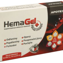 APOTEX - Hemagel PRVNÍ POMOC 5g+3ks krycí fólie