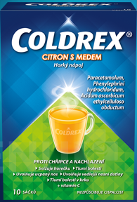 Coldrex - COLDREX HORKÝ NÁPOJ CITRON S MEDEM 750MG/10MG/58MG perorální PLV SOL SCC 10