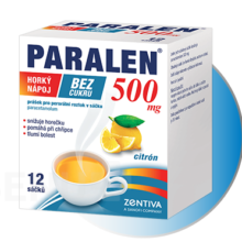 Paralen - PARALEN HORKÝ NÁPOJ BEZ CUKRU 500MG perorální PLV SOL SCC 12