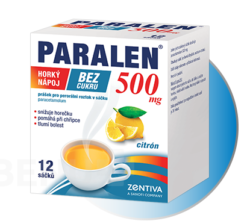 Paralen - PARALEN HORKÝ NÁPOJ BEZ CUKRU 500MG perorální PLV SOL SCC 12