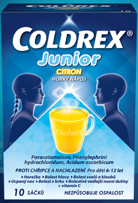 Coldrex - COLDREX JUNIOR CITRON 300MG/5MG/20MG perorální PLV SOL SCC 10