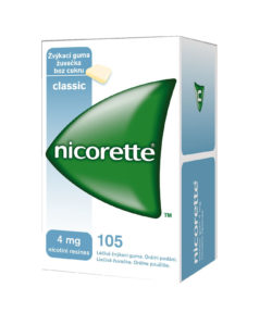 Nicorette Classic Gum 4 mg léčivá žvýkací guma 105 žvýkaček