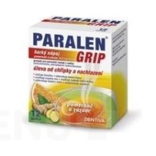 Paralen - PARALEN GRIP HORKÝ NÁPOJ POMERANČ A ZÁZVOR 500MG/10MG perorální PLV SOL SCC 12