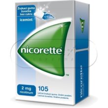 Nicorette Icemint Gum 2 mg léčivá žvýkací guma 105 žvýkaček