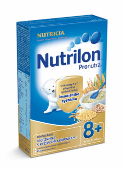 Nutrilon kaše vícezrnná s rýžovými křupinkami mléčná 225g 8M