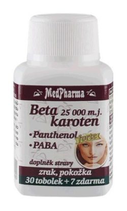 MedPharma Beta karoten 25 000 m.j. s Panthenolem + PABA