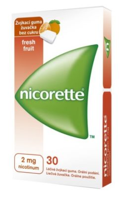 Nicorette FreshFruit Gum 2 mg léčivá žvýkací guma 30
