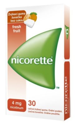 Nicorette FreshFruit Gum 4 mg léčivá žvýkací guma 30