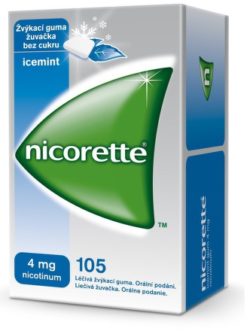 Nicorette Icemint Gum 4 mg léčivá žvýkací guma 105