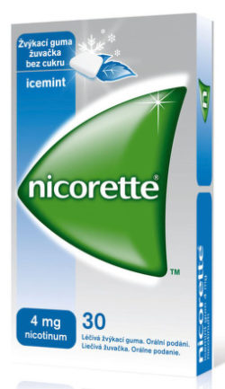 Nicorette Icemint Gum 4 mg léčivá žvýkací guma 30