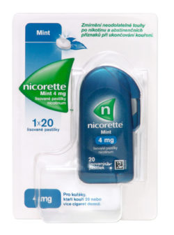 Nicorette Mint 4 mg lisované pastilky 20