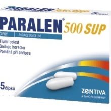 Paralen 500 čípek 5 x 500 mg