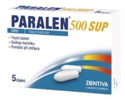Paralen 500 čípek 5 x 500 mg