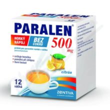 Paralen horký nápoj bez cukru 500mg 12 sáčků