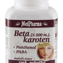 MedPharma Beta karoten 25 000 m.j. + Panthenol + PABA tob.107