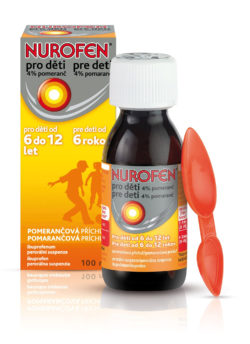 Nurofen pro děti 4% pomeranč suspenze 100 ml 6–12 let