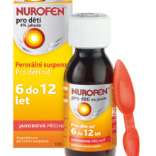 Nurofen pro děti 4% jahoda suspenze 100 ml 6–12 let